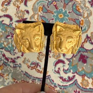Park Lane Vintage Gold Leopard Clip On Earrings